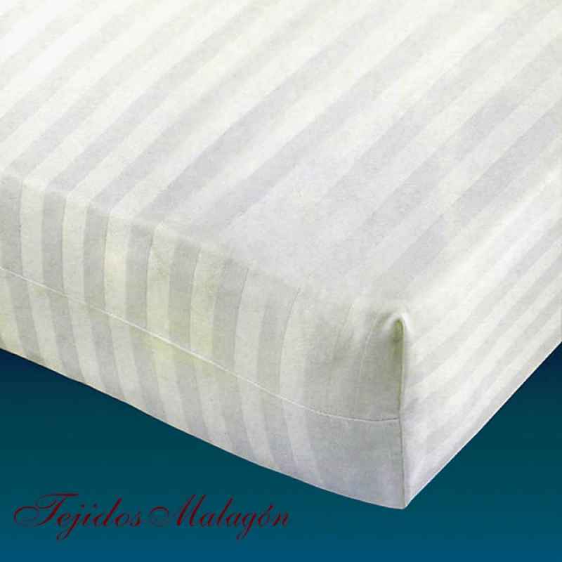 Cubre colchón Microfibra Reversible poliéster blanco para cama de 90 cm