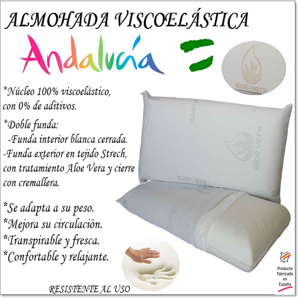 Almohada Aloe Vera De Copos De Viscoelástica 90 Cm con Ofertas en